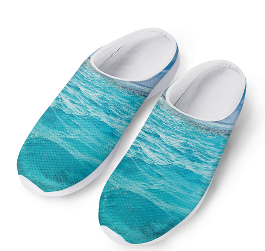Caribbean Ocean Print Mesh Casual Shoes