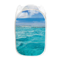 Caribbean Ocean Print Mesh Laundry Hamper