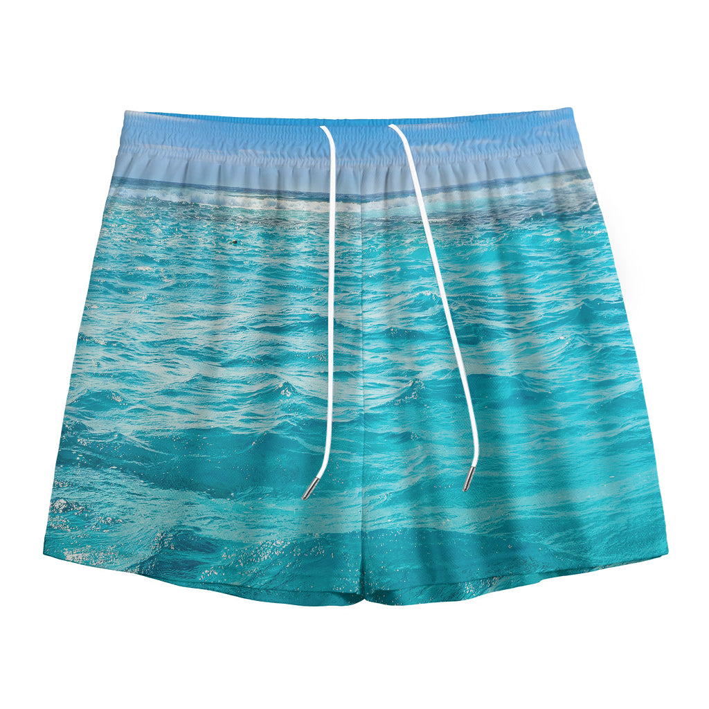 Caribbean Ocean Print Mesh Shorts