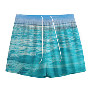 Caribbean Ocean Print Mesh Shorts