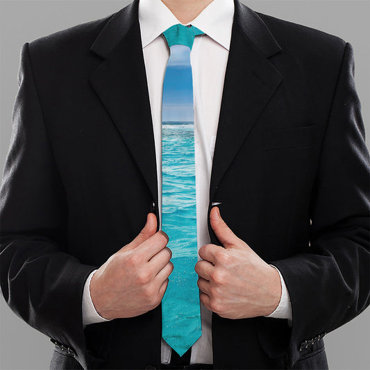 Caribbean Ocean Print Necktie