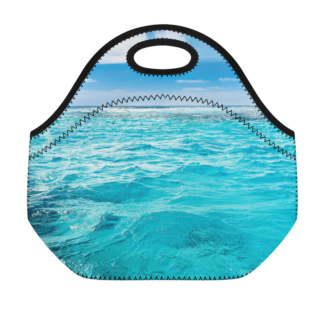 Caribbean Ocean Print Neoprene Lunch Bag