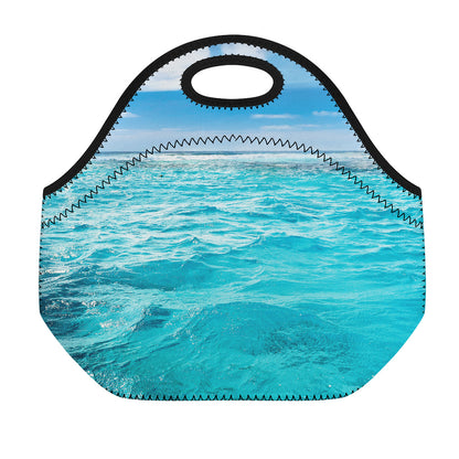 Caribbean Ocean Print Neoprene Lunch Bag