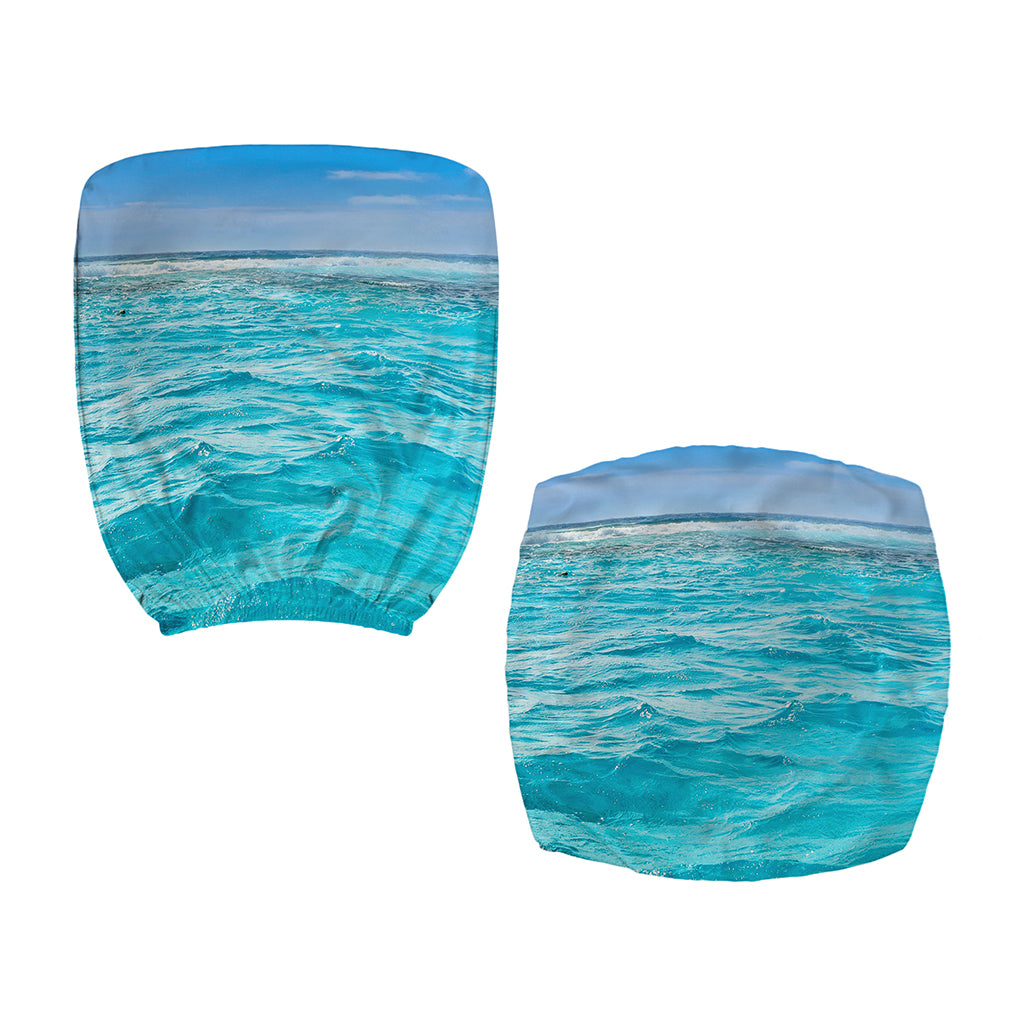 Caribbean Ocean Print Office Chair Cover