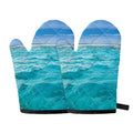 Caribbean Ocean Print Oven Mitts