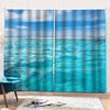 Caribbean Ocean Print Pencil Pleat Curtains