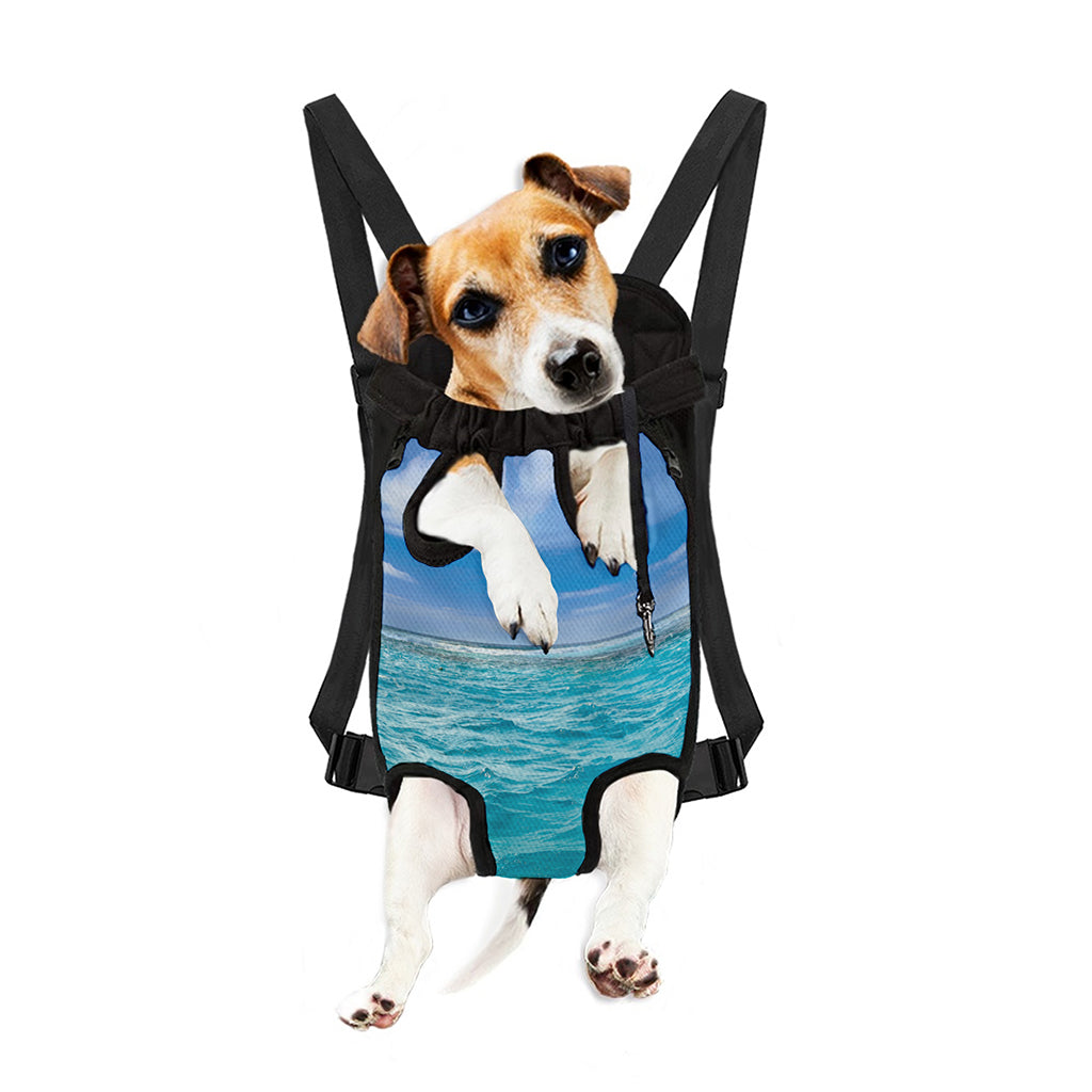 Caribbean Ocean Print Pet Carrier Backpack