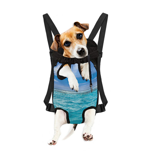 Caribbean Ocean Print Pet Carrier Backpack