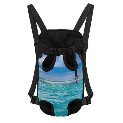 Caribbean Ocean Print Pet Carrier Backpack