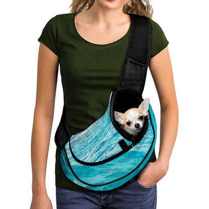 Caribbean Ocean Print Pet Sling Carrier