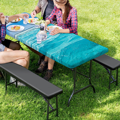 Caribbean Ocean Print Picnic Table Cover