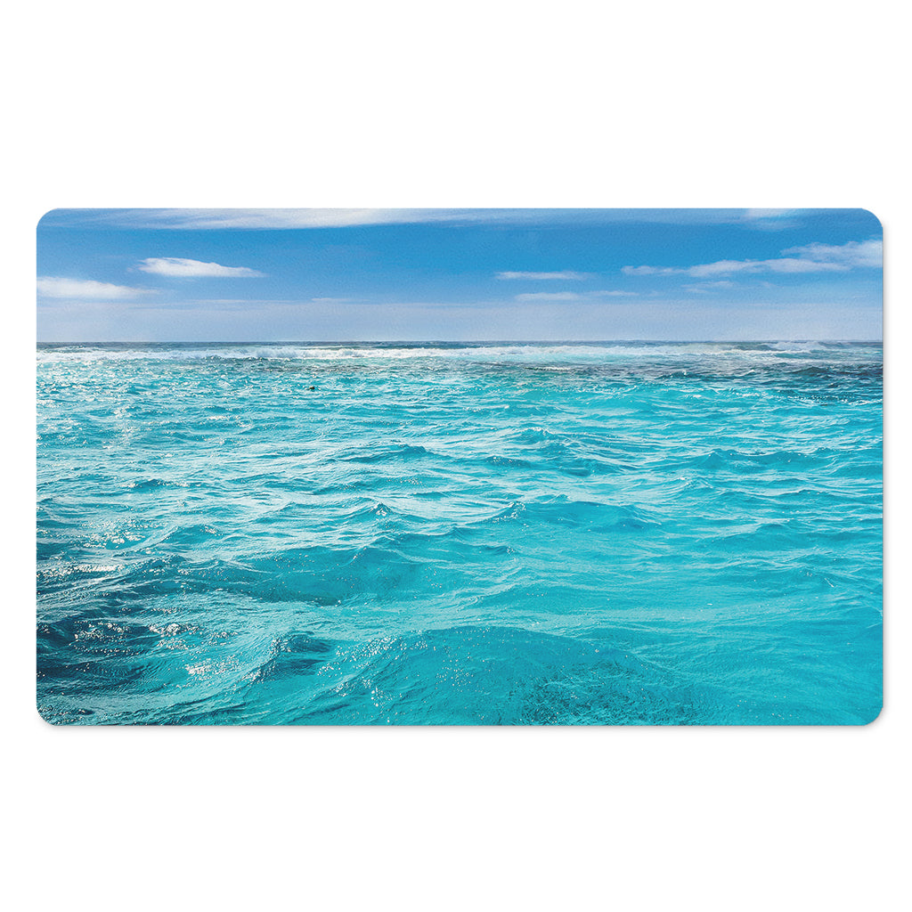 Caribbean Ocean Print Polyester Doormat