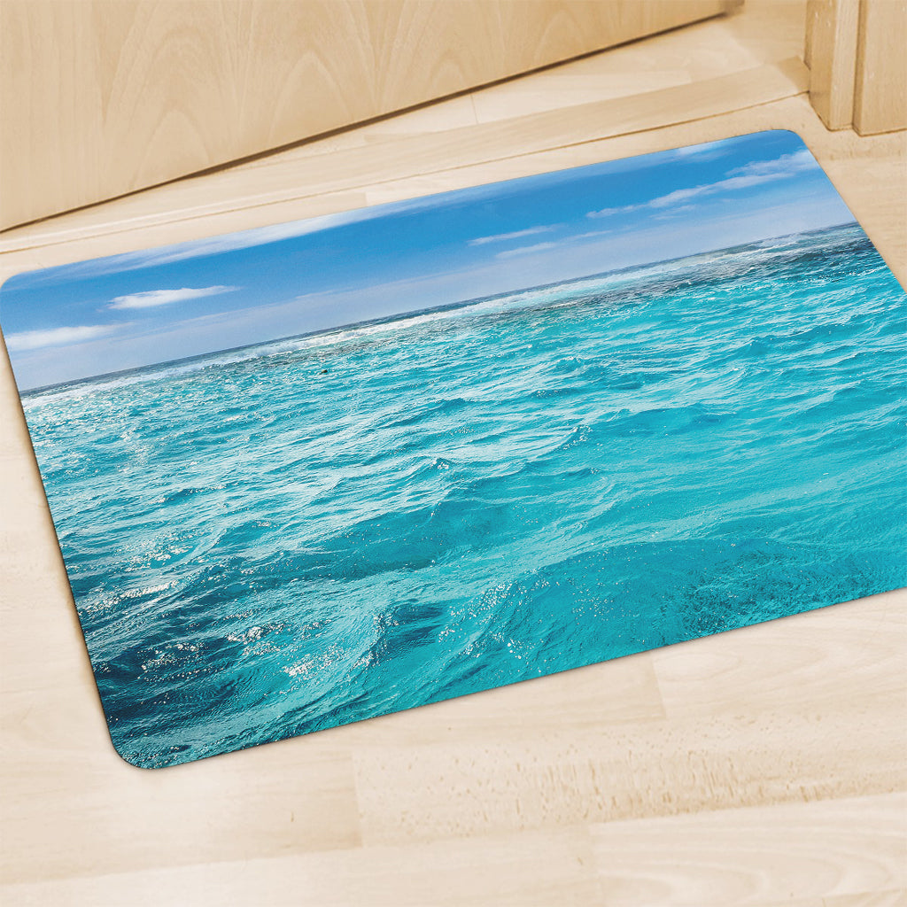 Caribbean Ocean Print Polyester Doormat