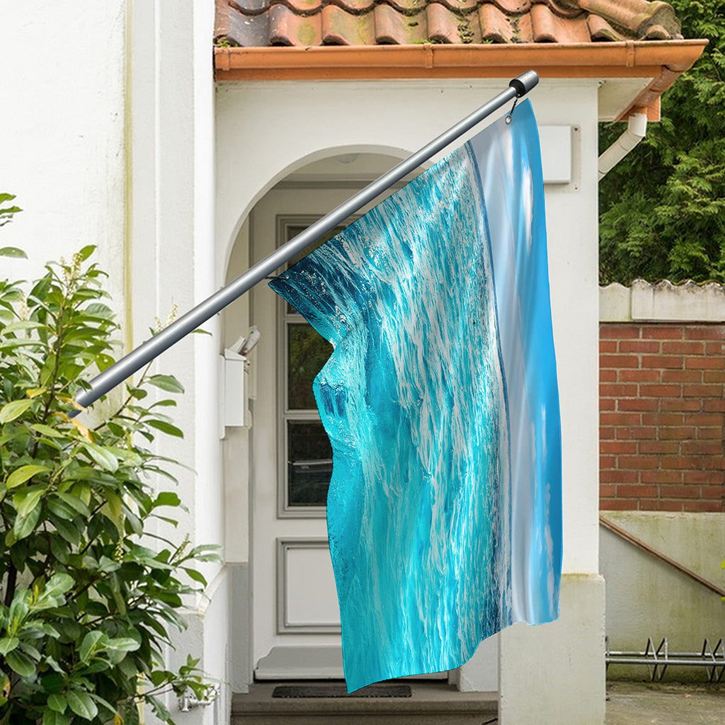 Caribbean Ocean Print Polyester Flag