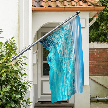Caribbean Ocean Print Polyester Flag