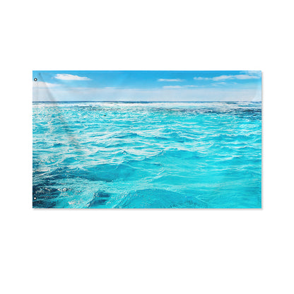 Caribbean Ocean Print Polyester Flag
