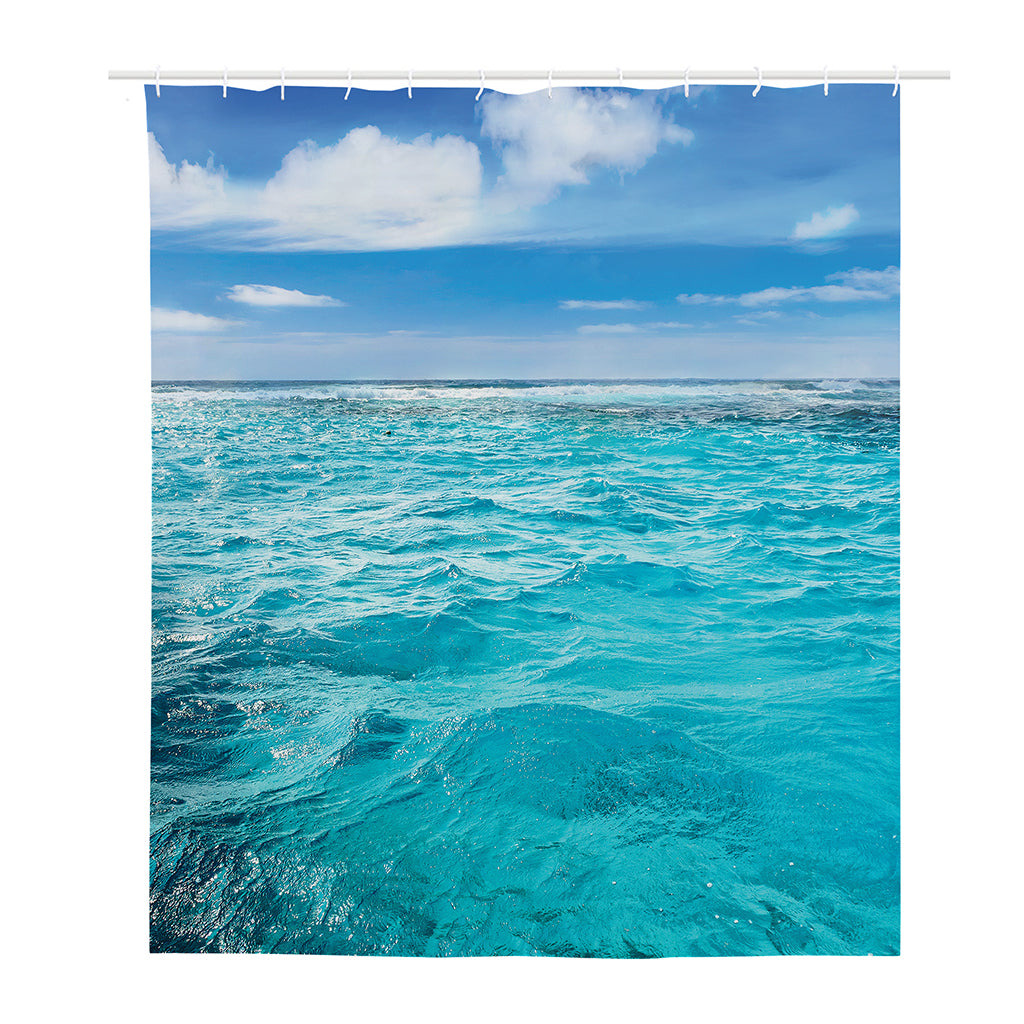 Caribbean Ocean Print Polyester Shower Curtain