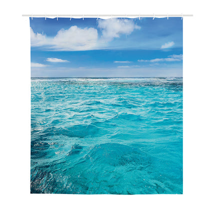 Caribbean Ocean Print Polyester Shower Curtain