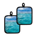 Caribbean Ocean Print Pot Holders