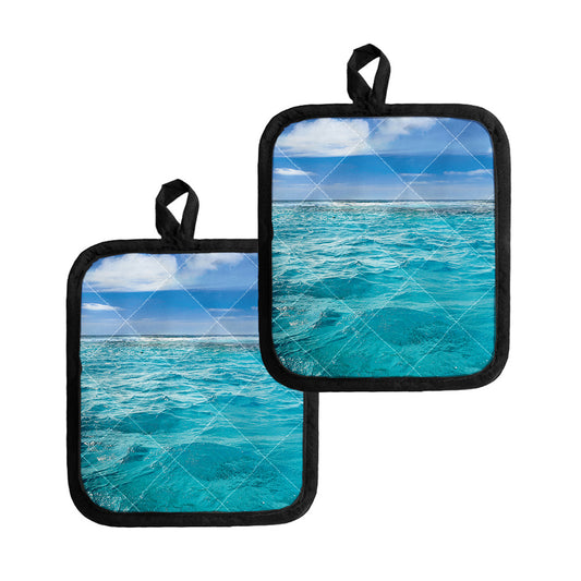 Caribbean Ocean Print Pot Holders