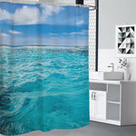 Caribbean Ocean Print Premium Shower Curtain