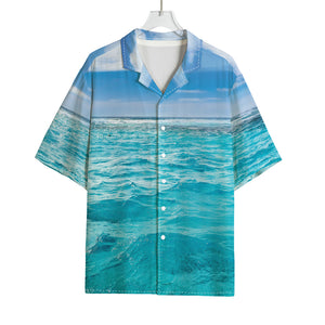 Caribbean Ocean Print Rayon Hawaiian Shirt