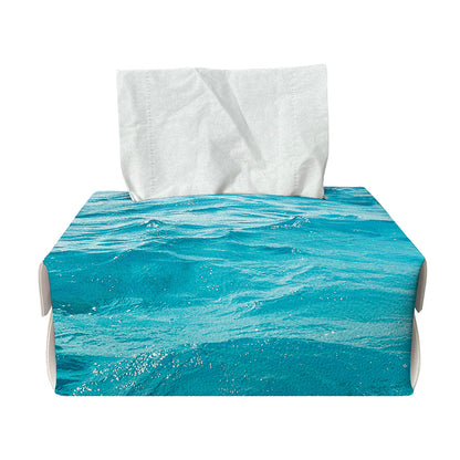 Caribbean Ocean Print Rectangle Tissue Box Cover