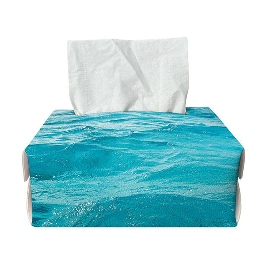 Caribbean Ocean Print Rectangle Tissue Box Cover