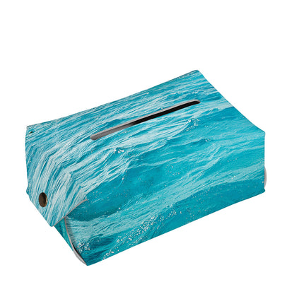 Caribbean Ocean Print Rectangle Tissue Box Cover