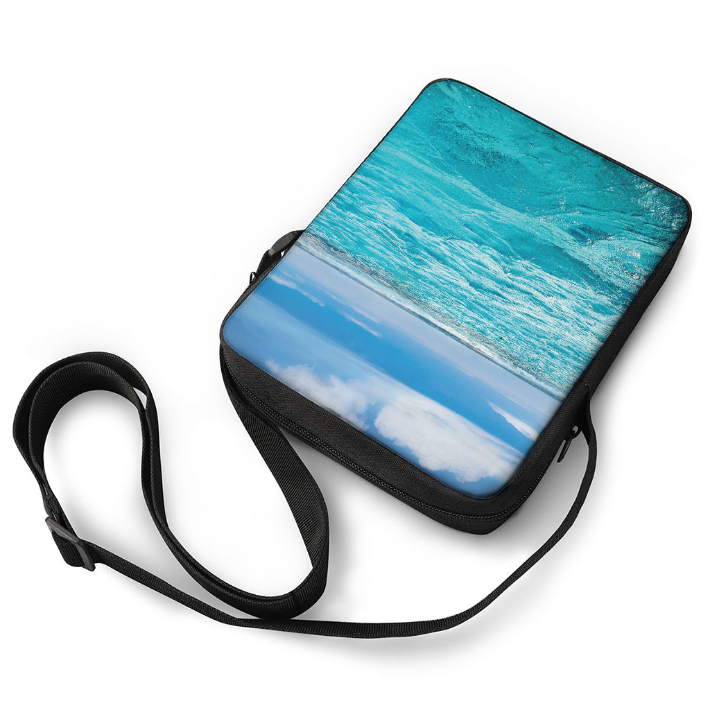 Caribbean Ocean Print Rectangular Crossbody Bag