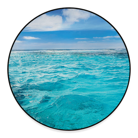 Caribbean Ocean Print Round Floor Mat