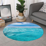 Caribbean Ocean Print Round Rug