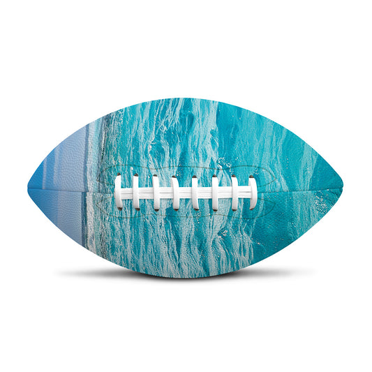 Caribbean Ocean Print Rugby Ball