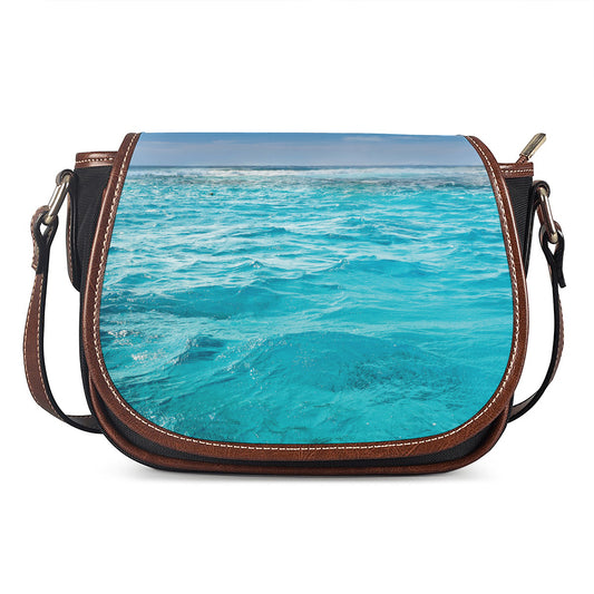 Caribbean Ocean Print Saddle Bag