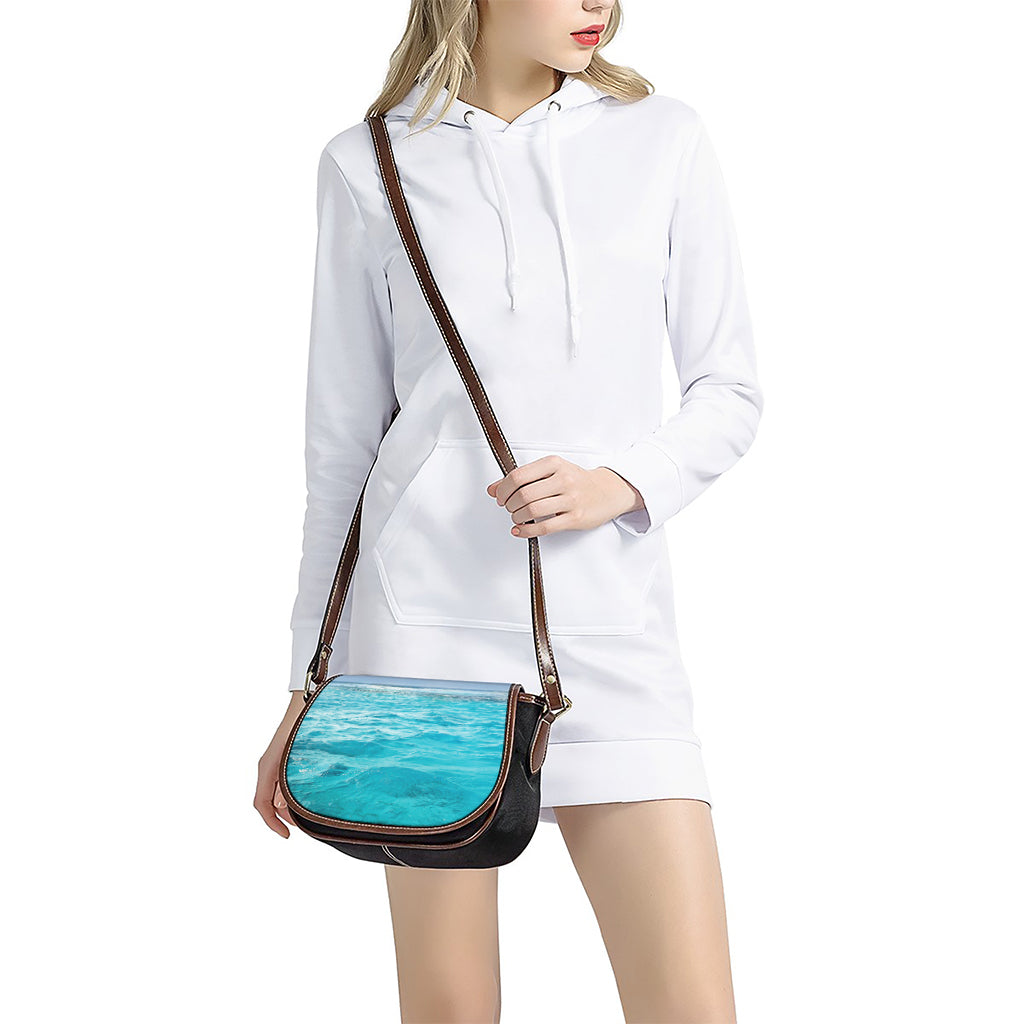 Caribbean Ocean Print Saddle Bag