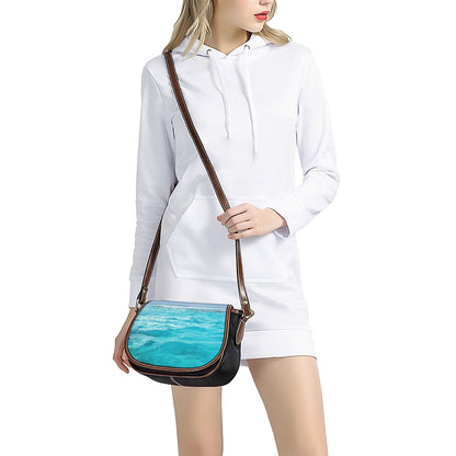 Caribbean Ocean Print Saddle Bag