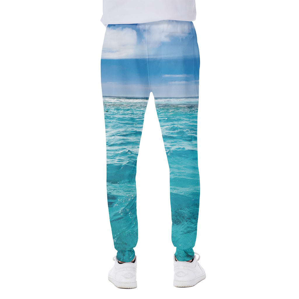 Caribbean Ocean Print Scuba Joggers