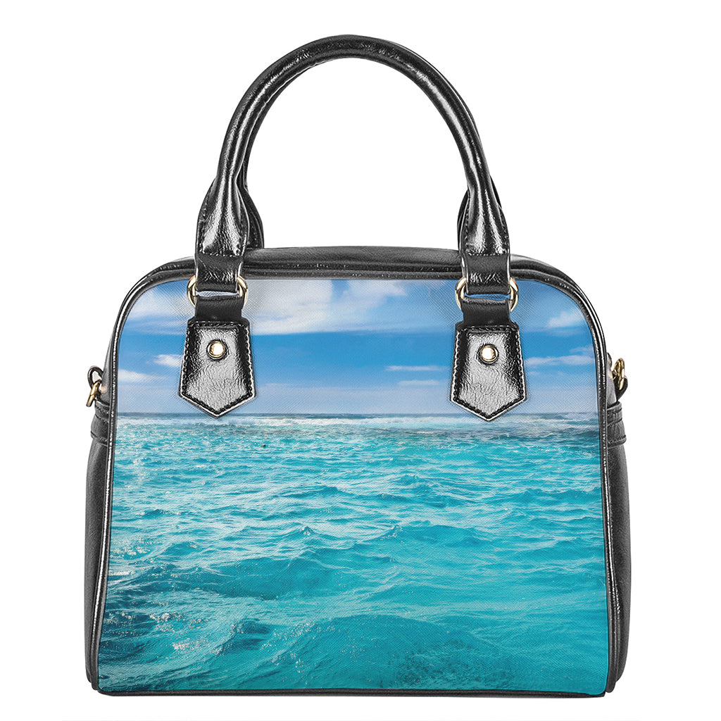 Caribbean Ocean Print Shoulder Handbag