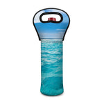 Caribbean Ocean Print Single Neoprene Wine Tote