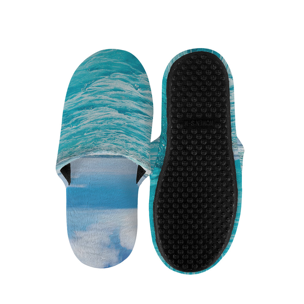 Caribbean Ocean Print Slippers