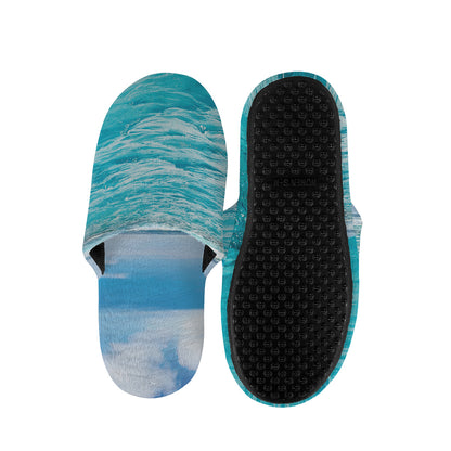 Caribbean Ocean Print Slippers