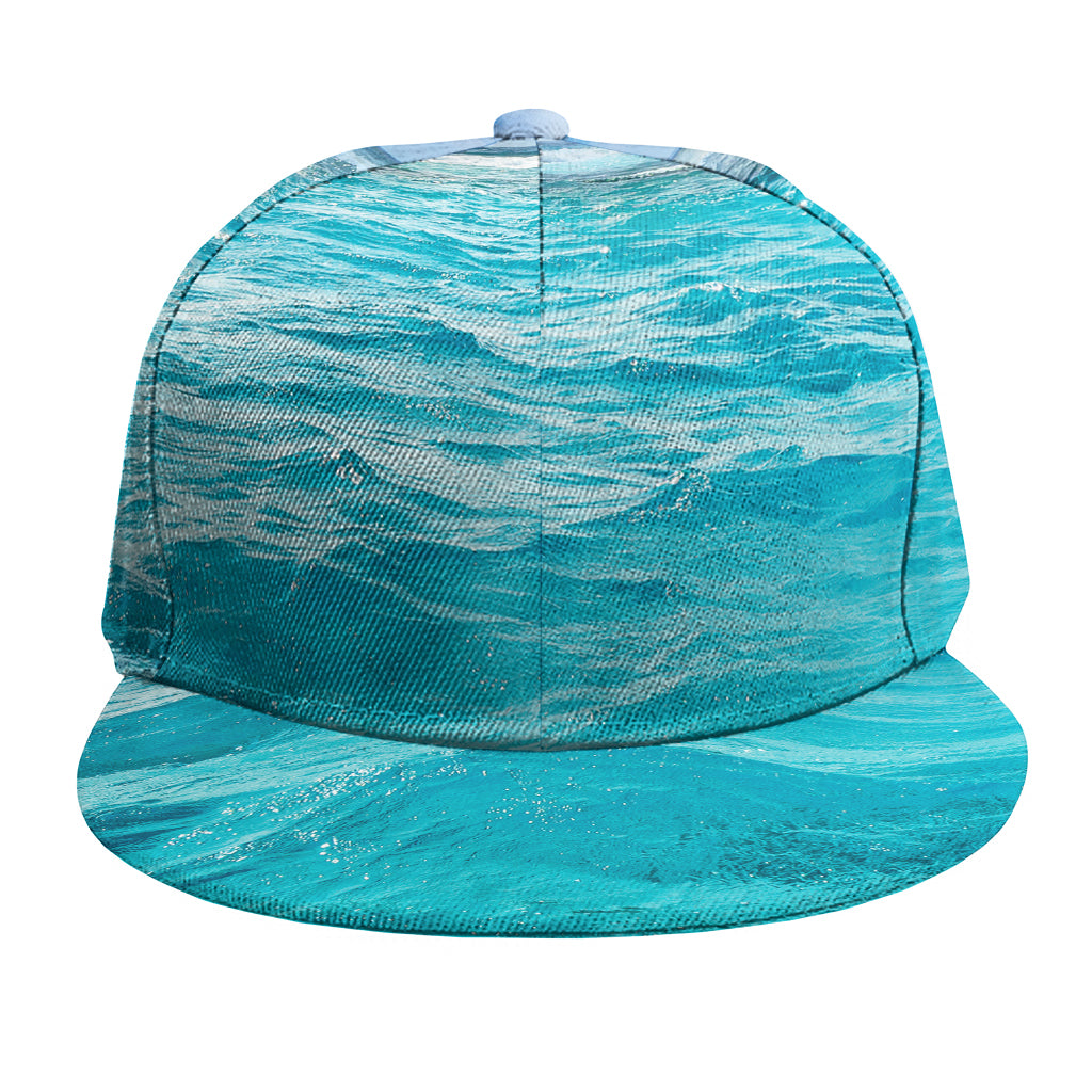 Caribbean Ocean Print Snapback Cap