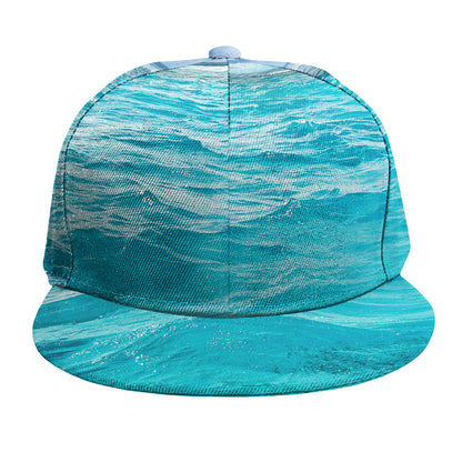 Caribbean Ocean Print Snapback Cap