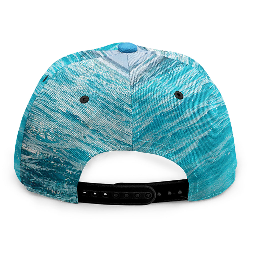 Caribbean Ocean Print Snapback Cap