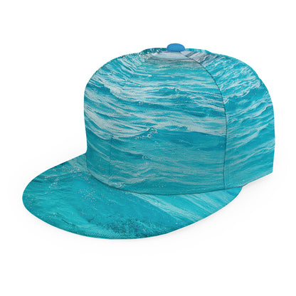 Caribbean Ocean Print Snapback Cap