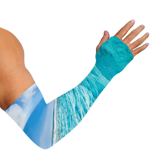 Caribbean Ocean Print Sun Protection Arm Sleeves
