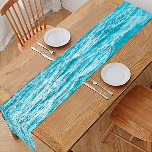 Caribbean Ocean Print Table Runner