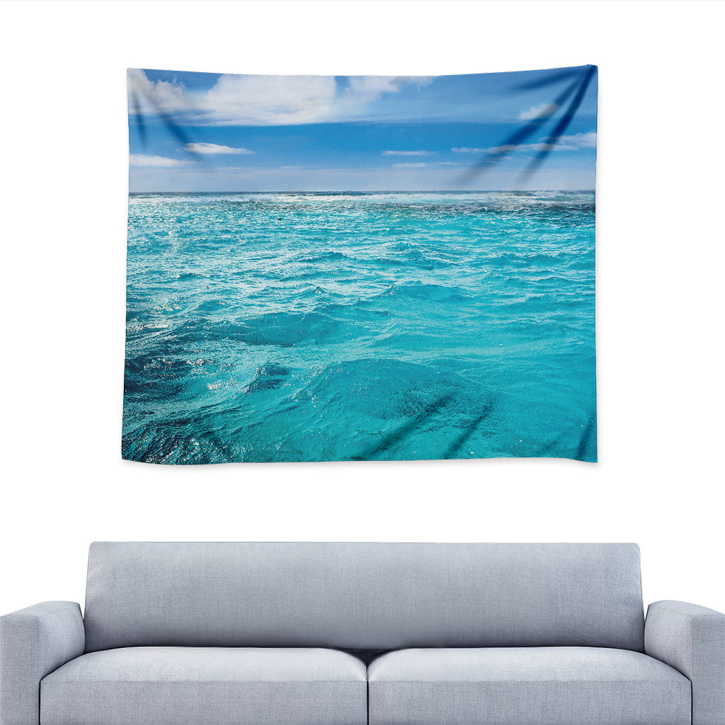 Caribbean Ocean Print Tapestry