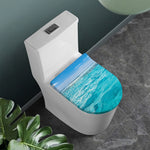 Caribbean Ocean Print Toilet Lid Cover