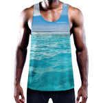 Caribbean Ocean Print Training Tank Top
